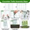 A-Frame Metal Cucumber Trellis for Raised Beds – 42 × 32 in Foldable Coated Steel Garden Trellis for Climbing Plants, Easy-Install Support for Vegetables, Fruits & Flowers